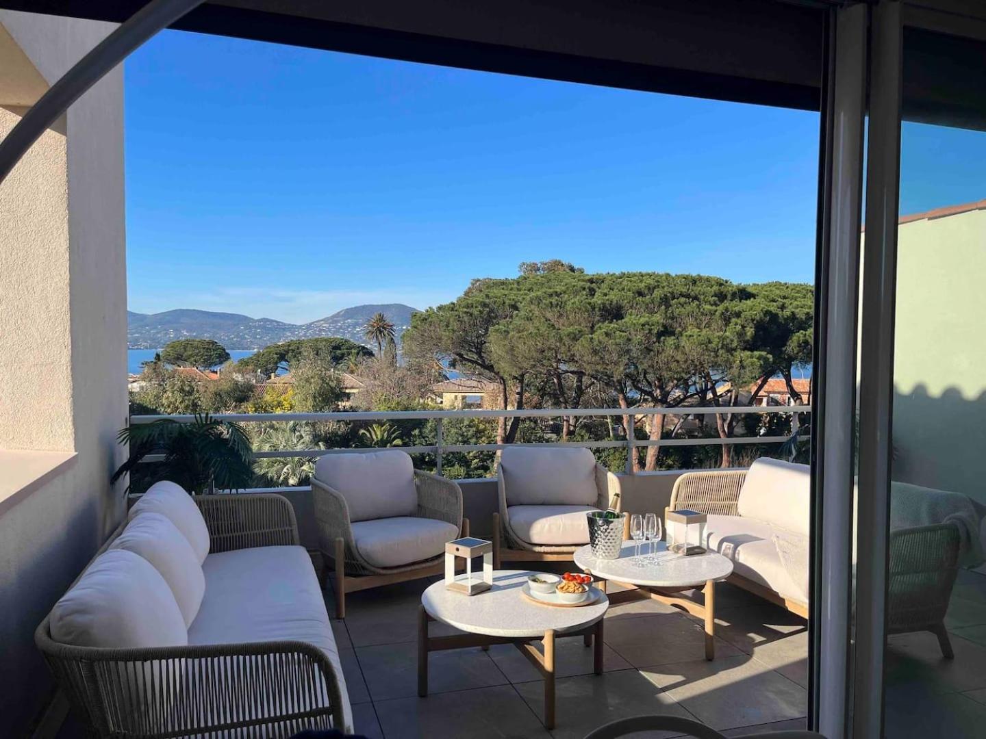 Terrasse Vue Mer - Appartement 6 Pers, 3 Chambres Et Parking A St Tropez Saint-Tropez Zewnętrze zdjęcie